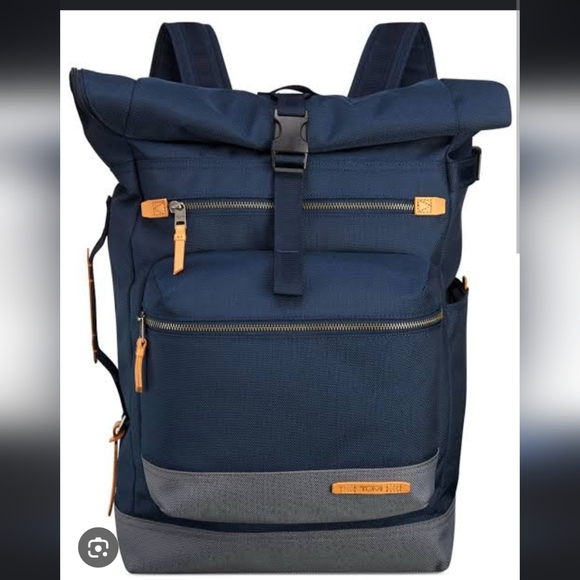 Tumi Blue Dalston Ridley Roll Backpack - Picture 1 of 6